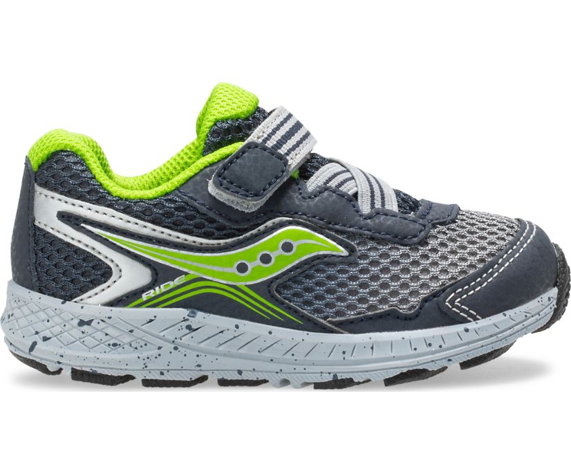 Tenis Saucony Ride 10 Jr. Niños Azul Marino Verdes | México 761UZGT